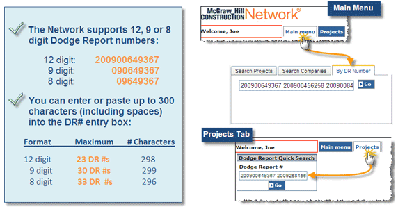 Searching by DR numbers