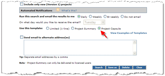 Project capsule