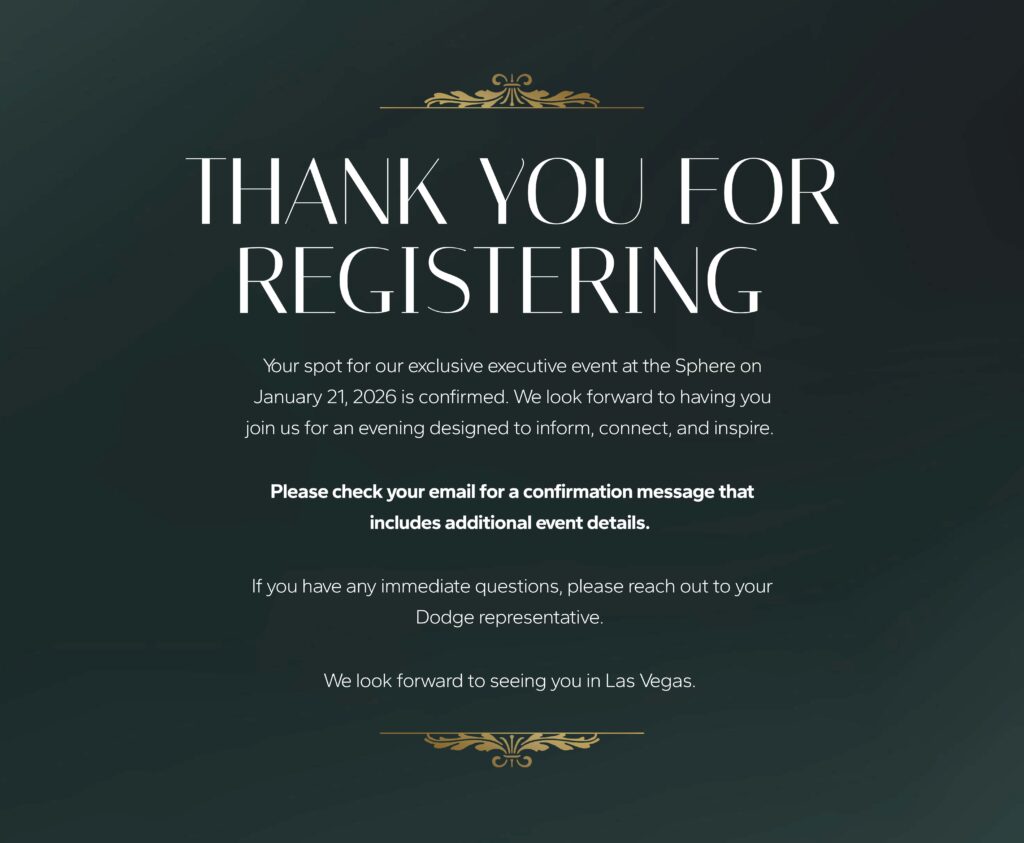 Registration Thank You
